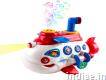 Bubble Boat Battery Operated Toy Submarine w/ Lights & Music (white Color)
