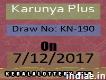 Results Of Kerala Lottery-karunya Plus Kn-190 Draw on 7-12-2017, Live