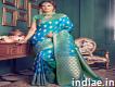 Maroon woven kanchipuram silk saree with blouse