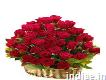 Flower Basket Arrangement to Solapur Roses Basket Mix Flowers Bunch