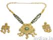 Brass Necklace With White Pearl - Aakarshans