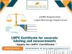 Lmpc Certificate for accurate labeling and measure